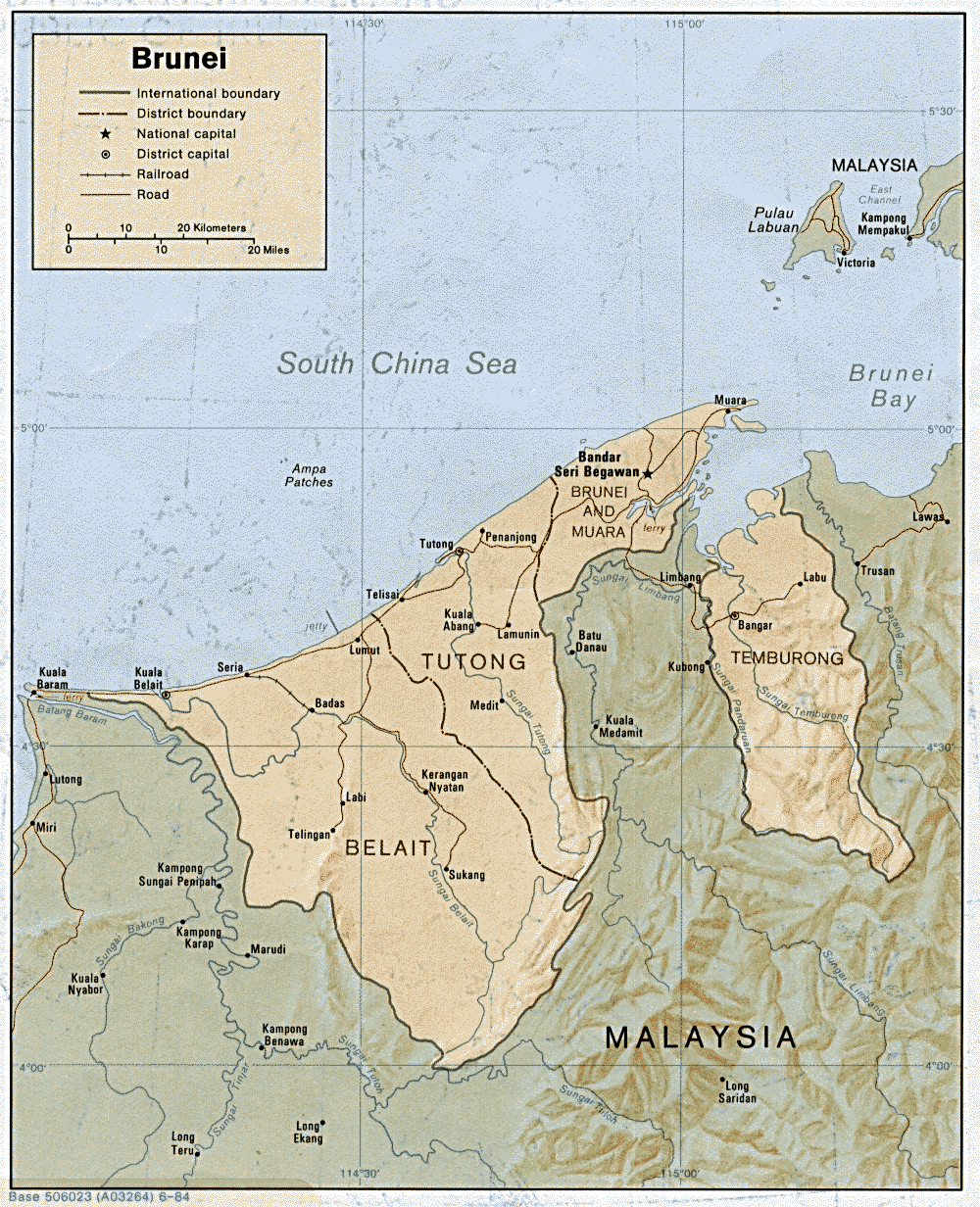 Brunei karte Regional